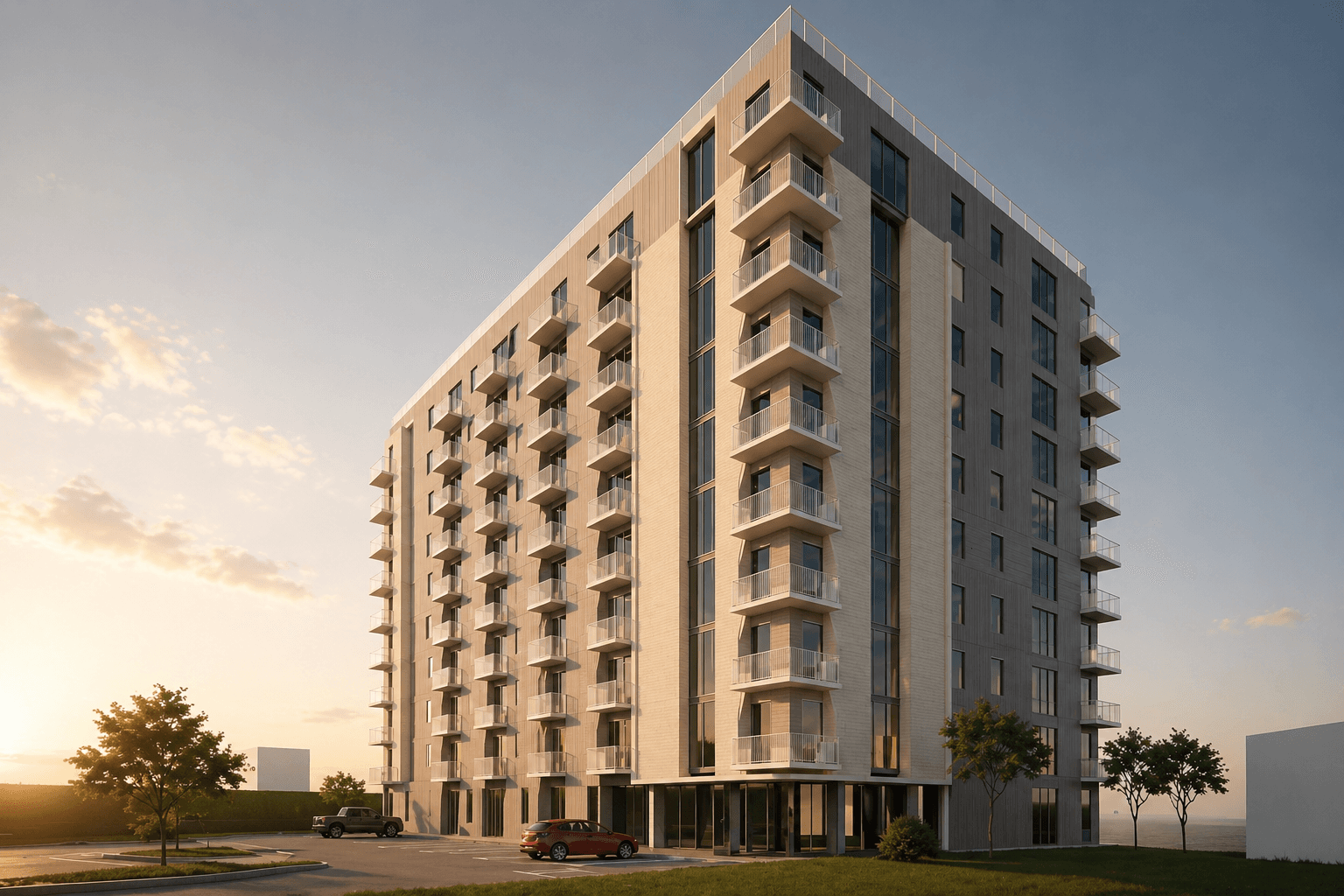 The Cove apartment building exterior